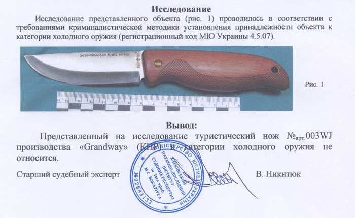 Заключение экспертизы