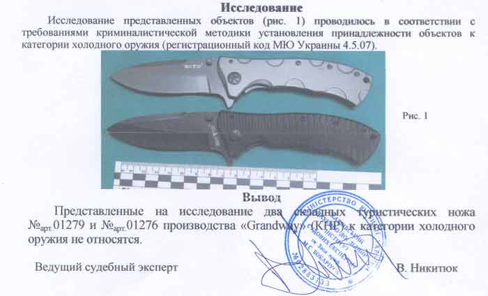 Заключение экспертизы