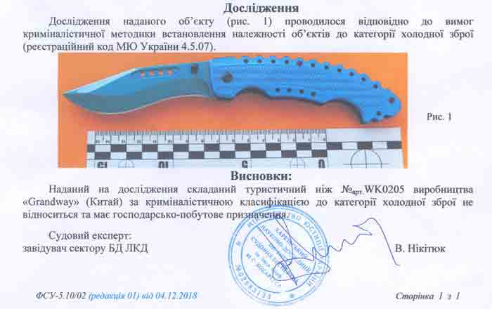 Заключение экспертизы