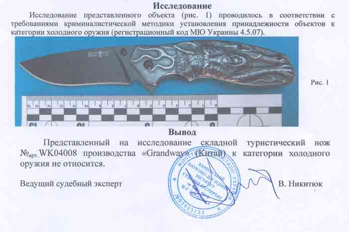 Заключение экспертизы