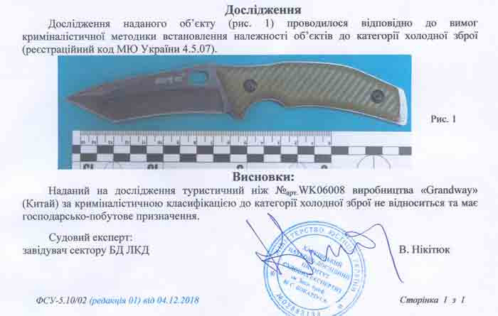 Заключение экспертизы