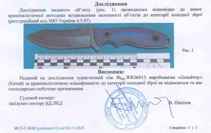 Заключение экспертизы