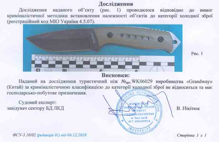 Заключение экспертизы