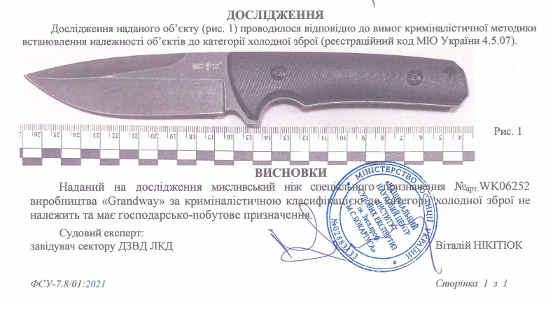 Заключение экспертизы