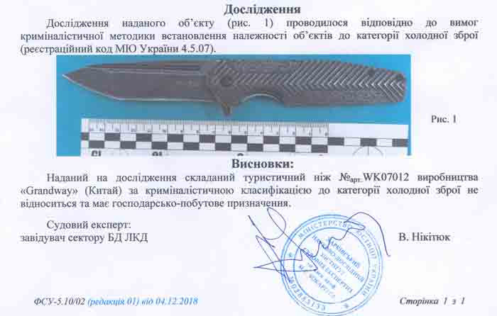 Заключение экспертизы