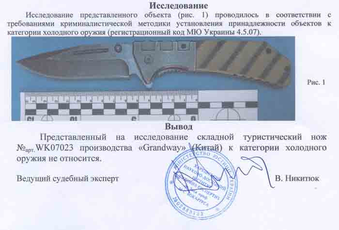 Заключение экспертизы