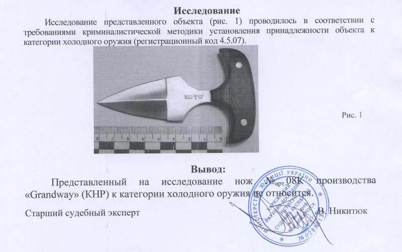 Заключение экспертизы