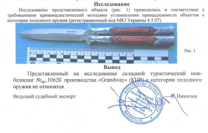 Заключение экспертизы