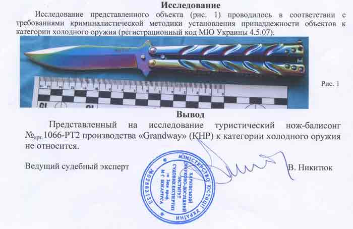 Заключение экспертизы