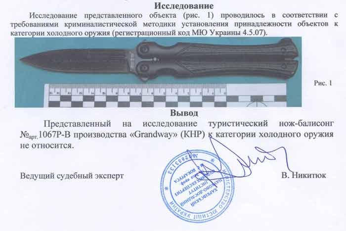 Заключение экспертизы