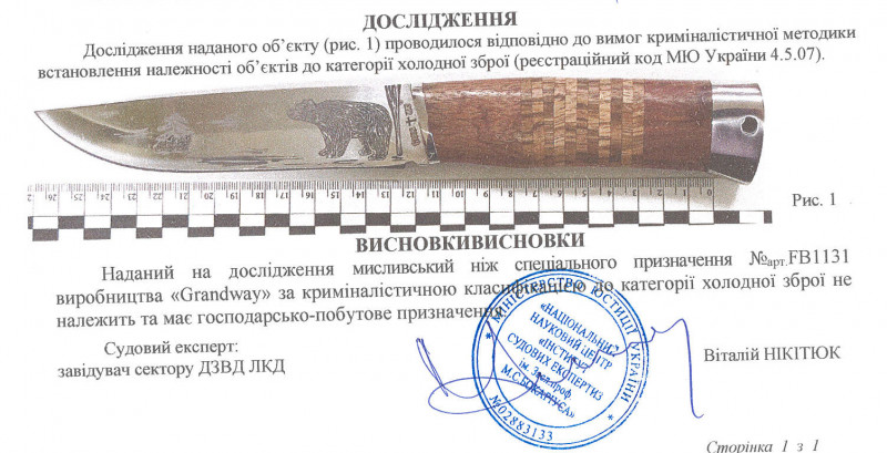 Заключение экспертизы