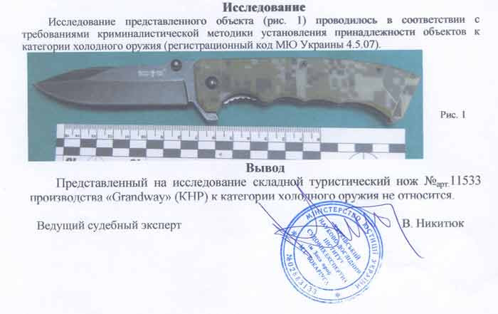 Заключение экспертизы