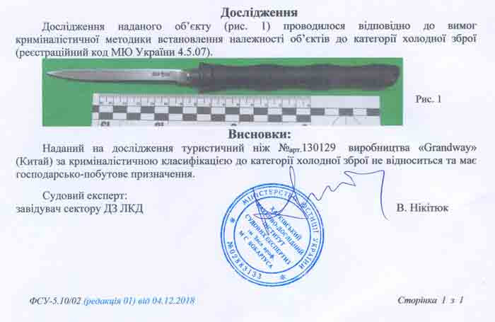 Заключение экспертизы