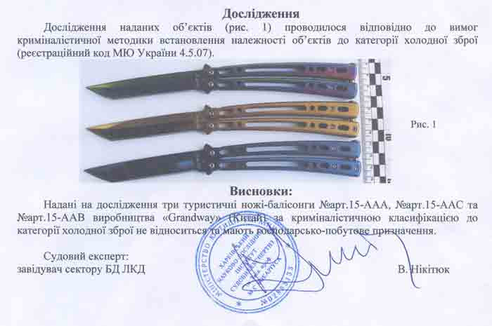 Заключение экспертизы