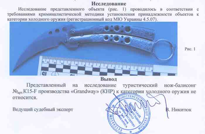 Заключение экспертизы