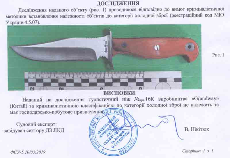 Заключение экспертизы