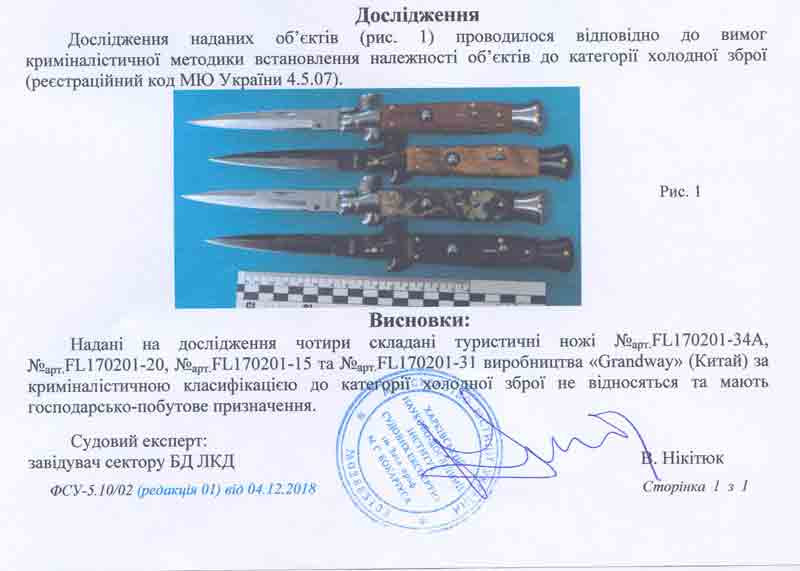 Заключение экспертизы