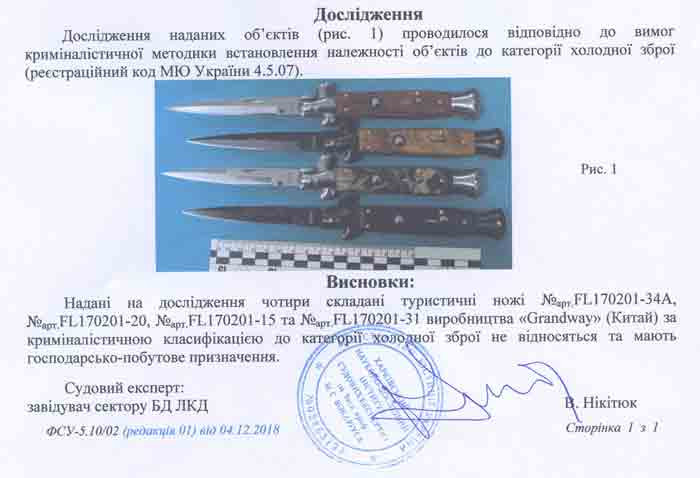 Заключение экспертизы