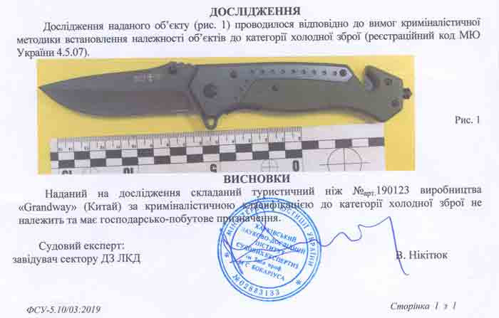 Заключение экспертизы