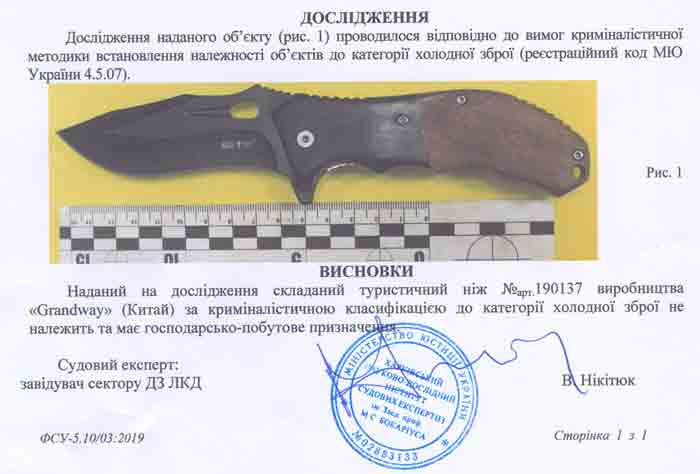 Заключение экспертизы