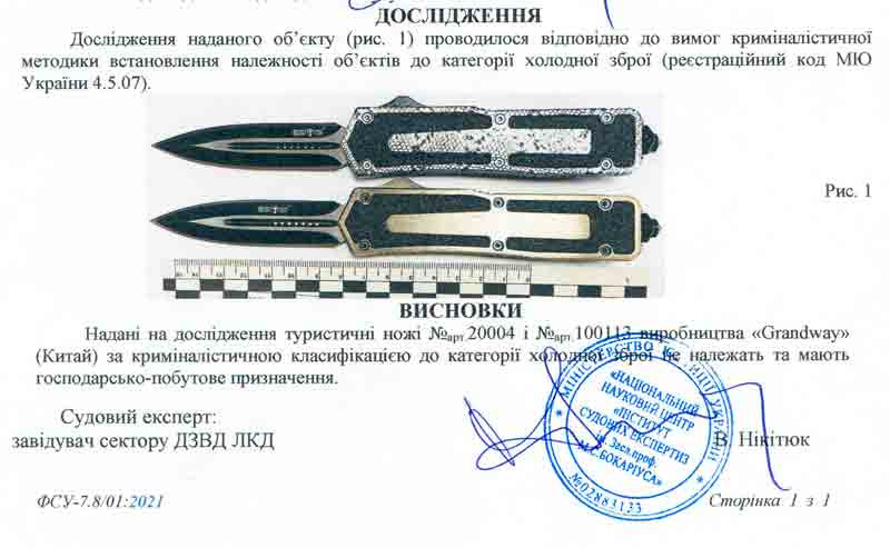 Заключение экспертизы