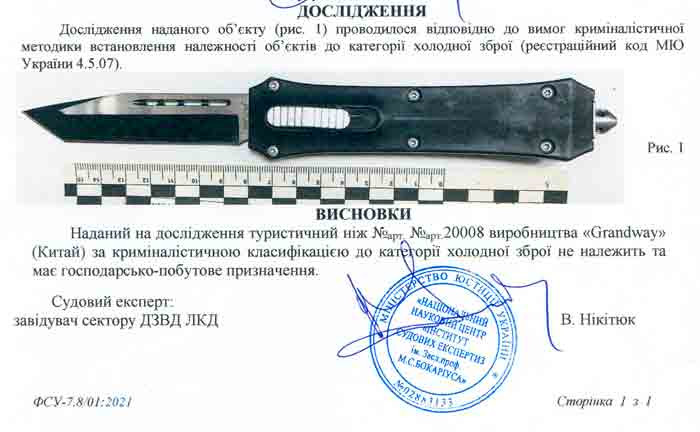 Заключение экспертизы