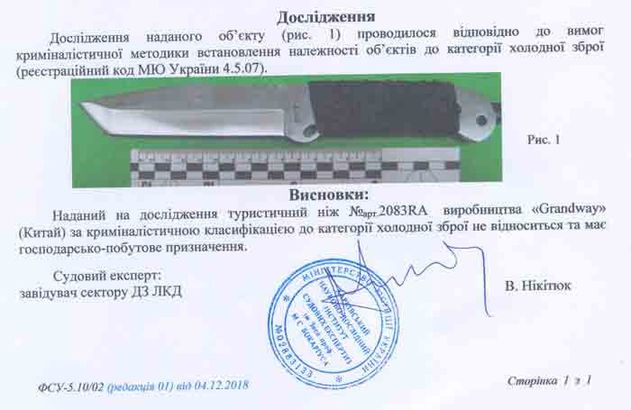 Заключение экспертизы