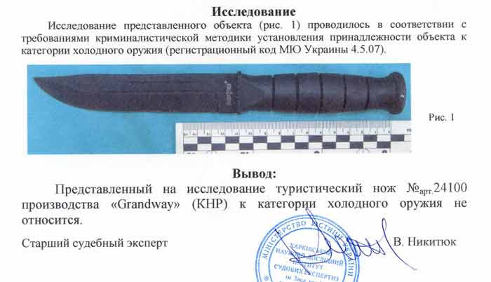 Заключение экспертизы