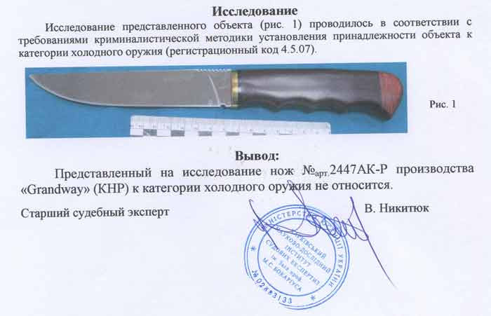 Заключение экспертизы