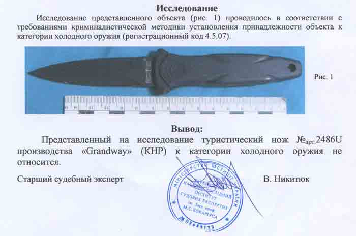 Заключение экспертизы