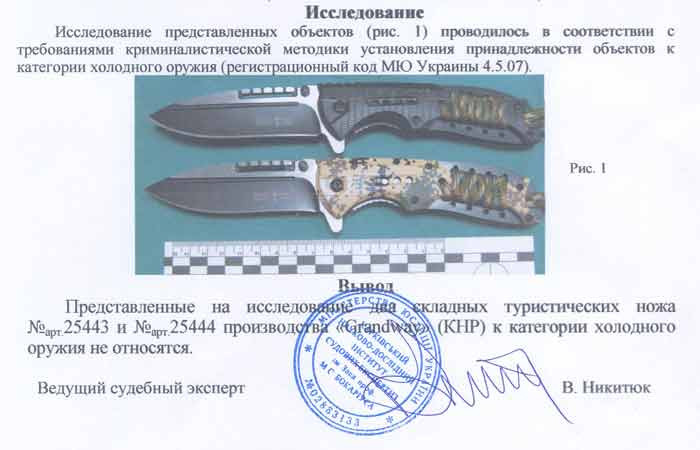 Заключение экспертизы