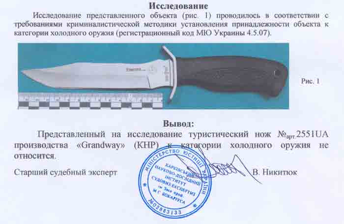 Заключение экспертизы