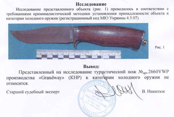 Заключение экспертизы