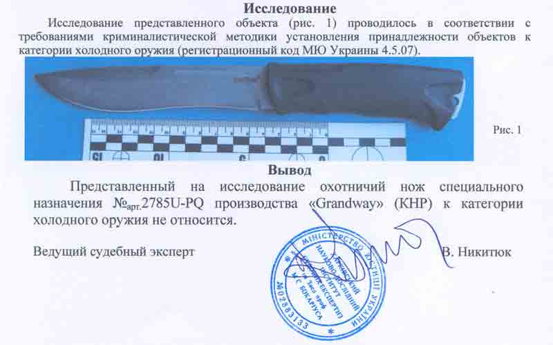 Заключение экспертизы