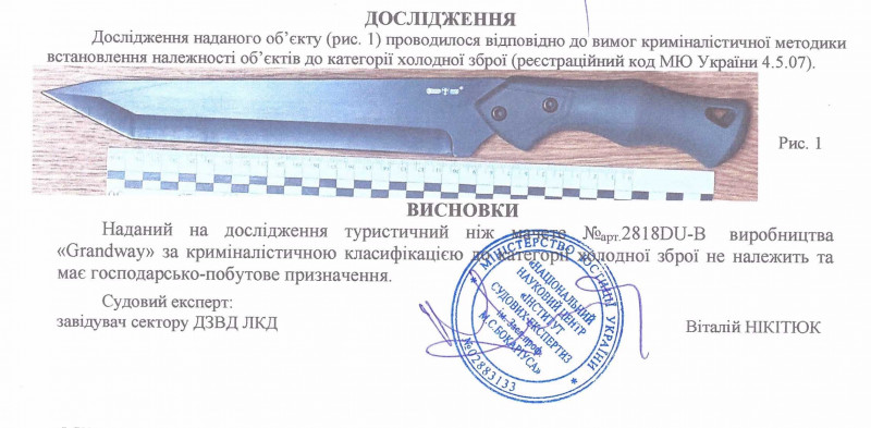 Заключение экспертизы