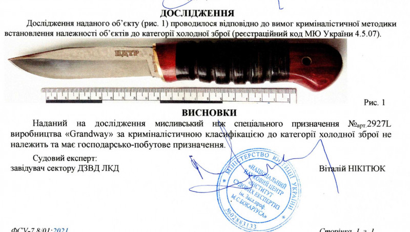 Заключение экспертизы