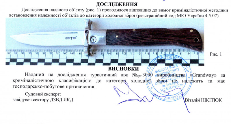 Заключение экспертизы