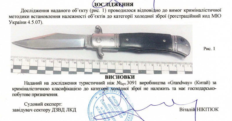 Заключение экспертизы