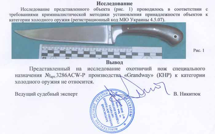 Заключение экспертизы