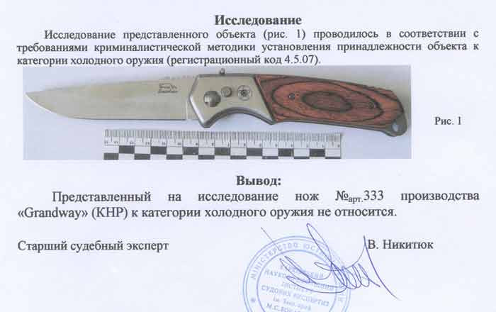 Заключение экспертизы