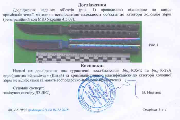 Заключение экспертизы