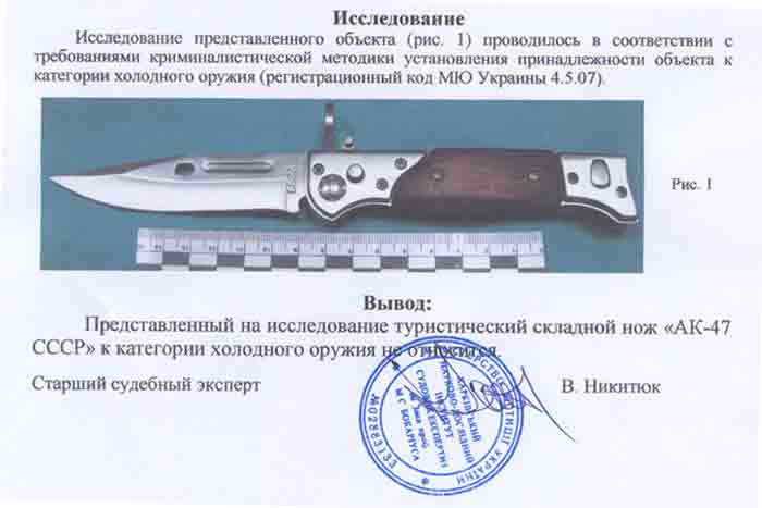 Заключение экспертизы