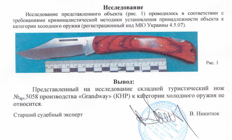 Заключение экспертизы