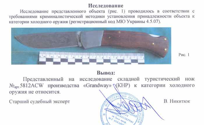 Заключение экспертизы