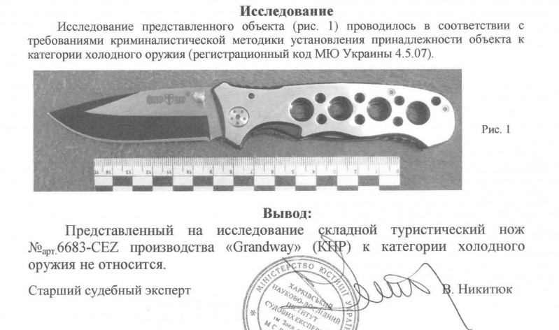 Заключение экспертизы