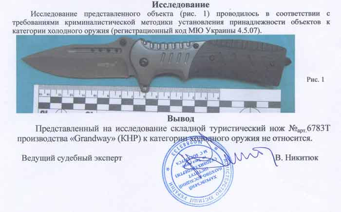 Заключение экспертизы