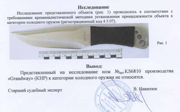 Заключение экспертизы