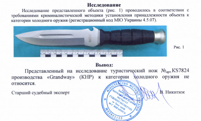 Заключение экспертизы