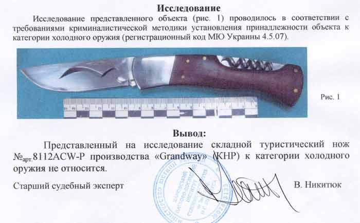 Заключение экспертизы