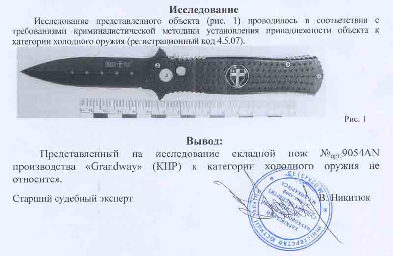 Заключение экспертизы